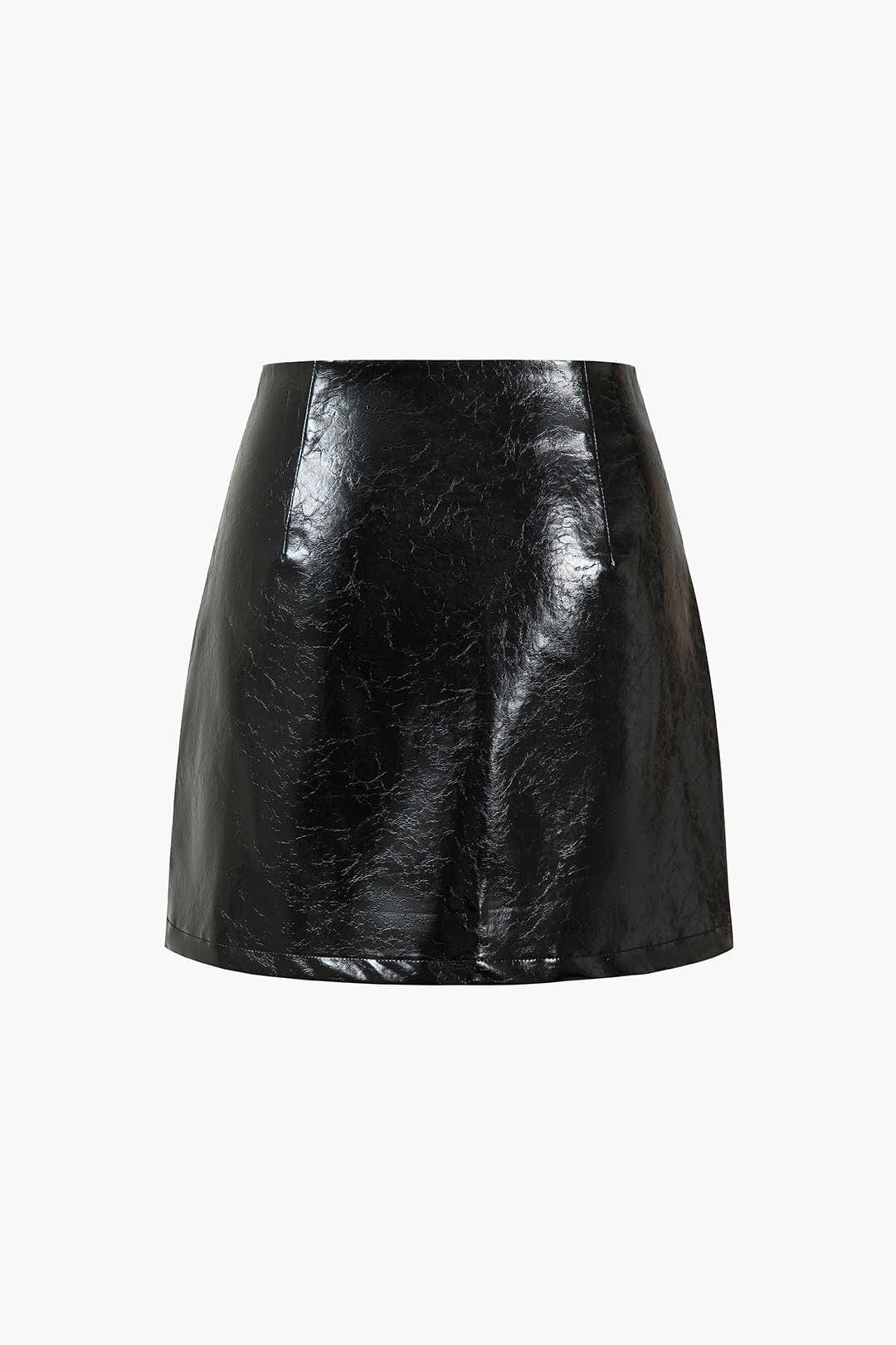 Mini-Rock aus Lackleder Elegant Gold