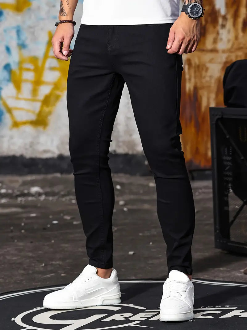 Herren Skinny Jeans Stretch Denim Slim Fit