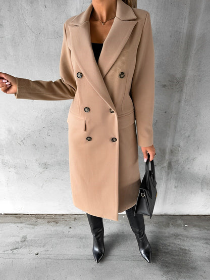 Damen Mantel Doppelreihig Elegant Modern - BerlinGlamour