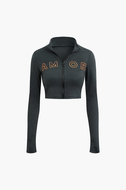 Sportliches Zweiteiler-Set mit Zip-Jacke und Plissee-Rock Damen