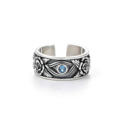 Horus Glücksring Auge Schmuck Silber - BerlinGlamour