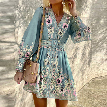 BerlinGlamour Boho Kleid mit lockerem Muster