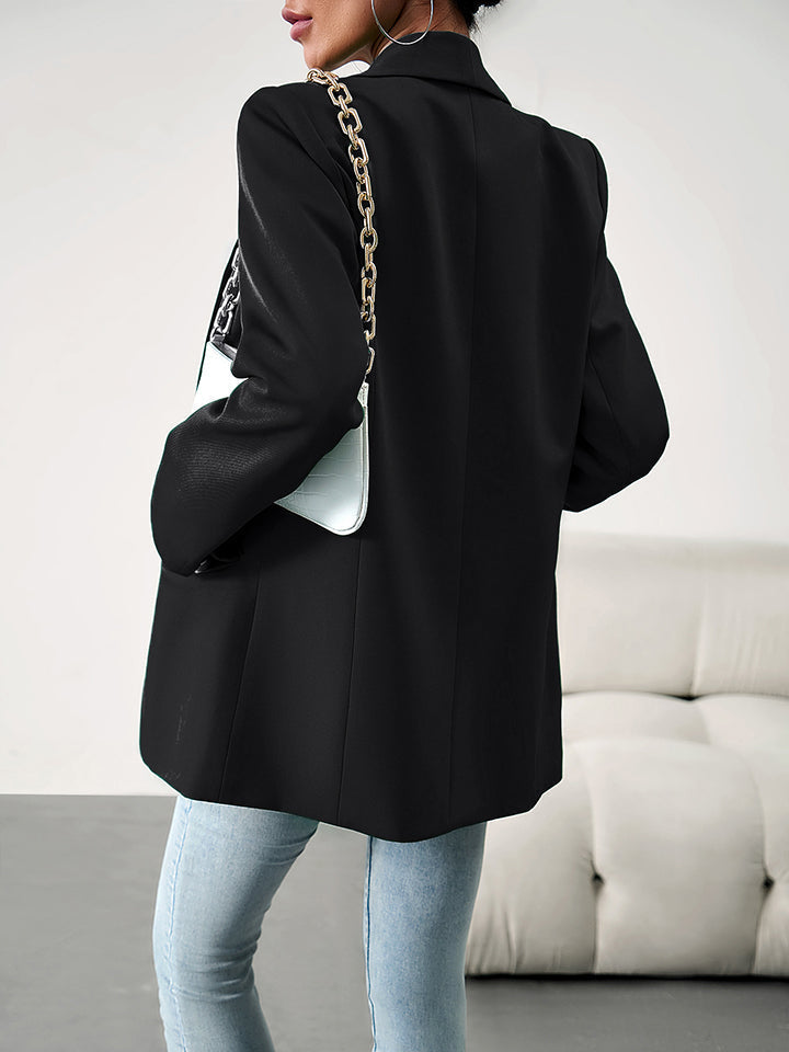Langarm Blazer Reverskragen Damen Modern