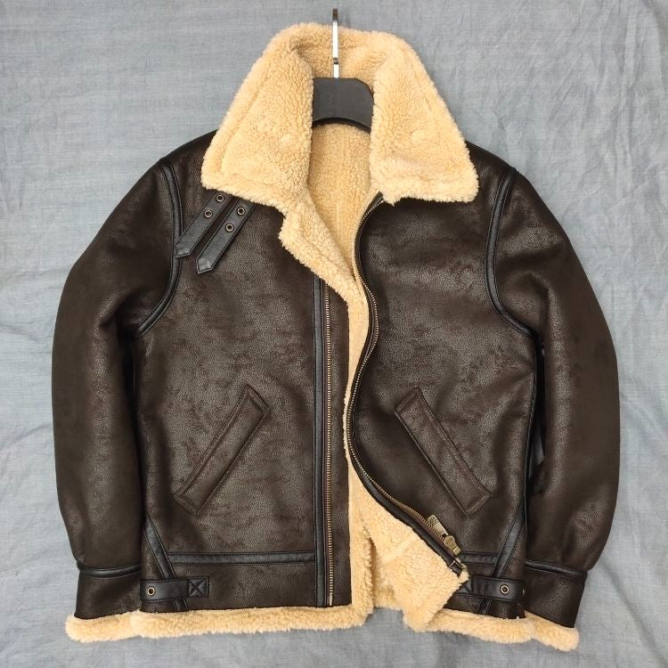 Warme Winterjacke Wolle Gefüttert Damen