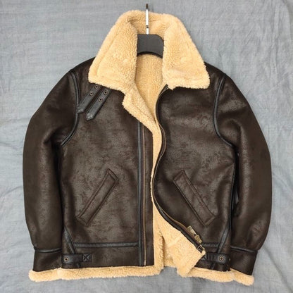 Warme Winterjacke Wolle Gefüttert Damen