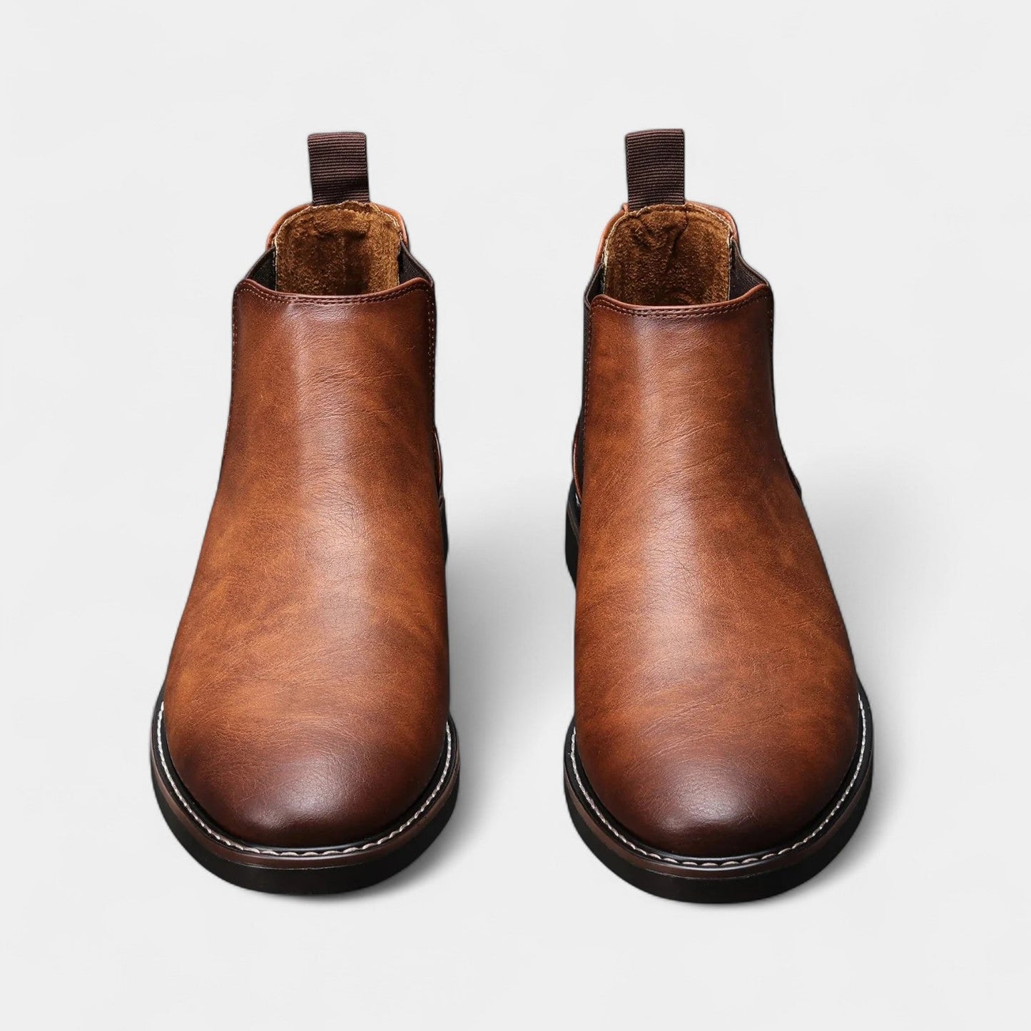 Herren Chelsea Boots Lederoptik Elastisch Komfortabel