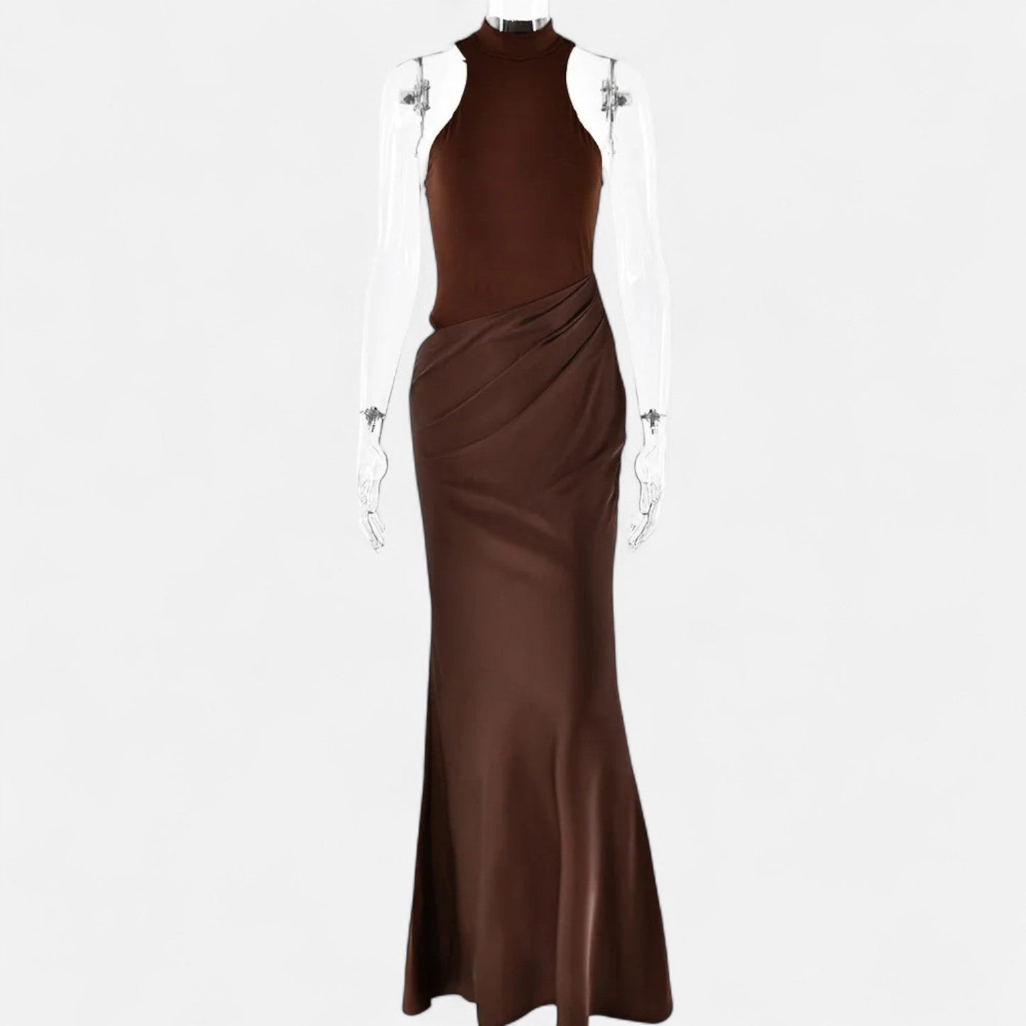 Damen Maxikleid Neckholder Cut Out Sommerkleid