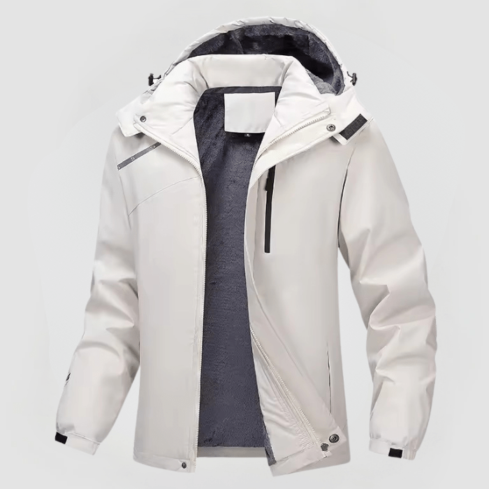 Herren Winterjacke Warm Kapuze Reißverschluss