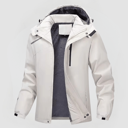 Herren Winterjacke Warm Kapuze Reißverschluss