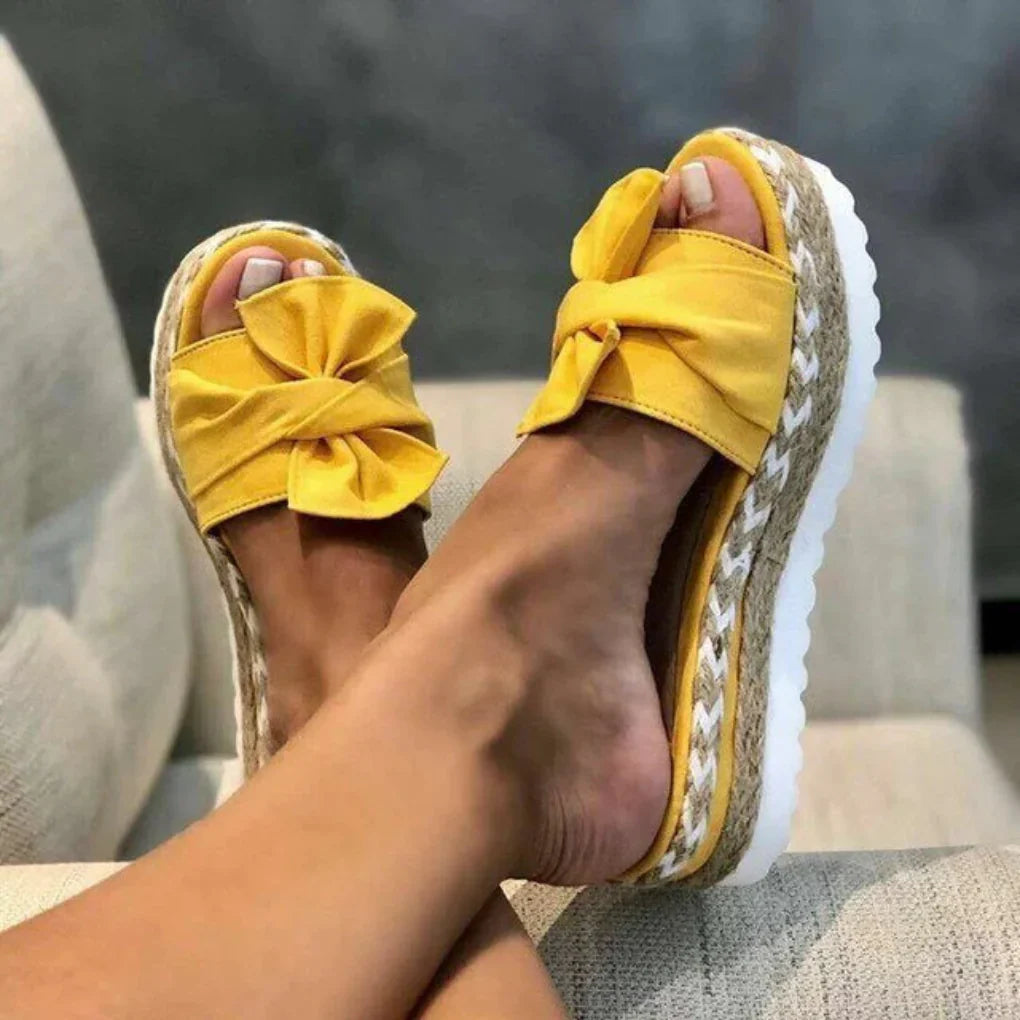 Damen Sandalen Schleifen Slip-On Sommer