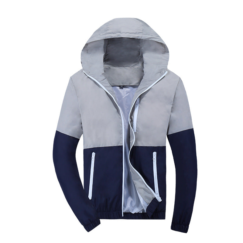Herren Outdoorjacke Funktionales Material Winddicht