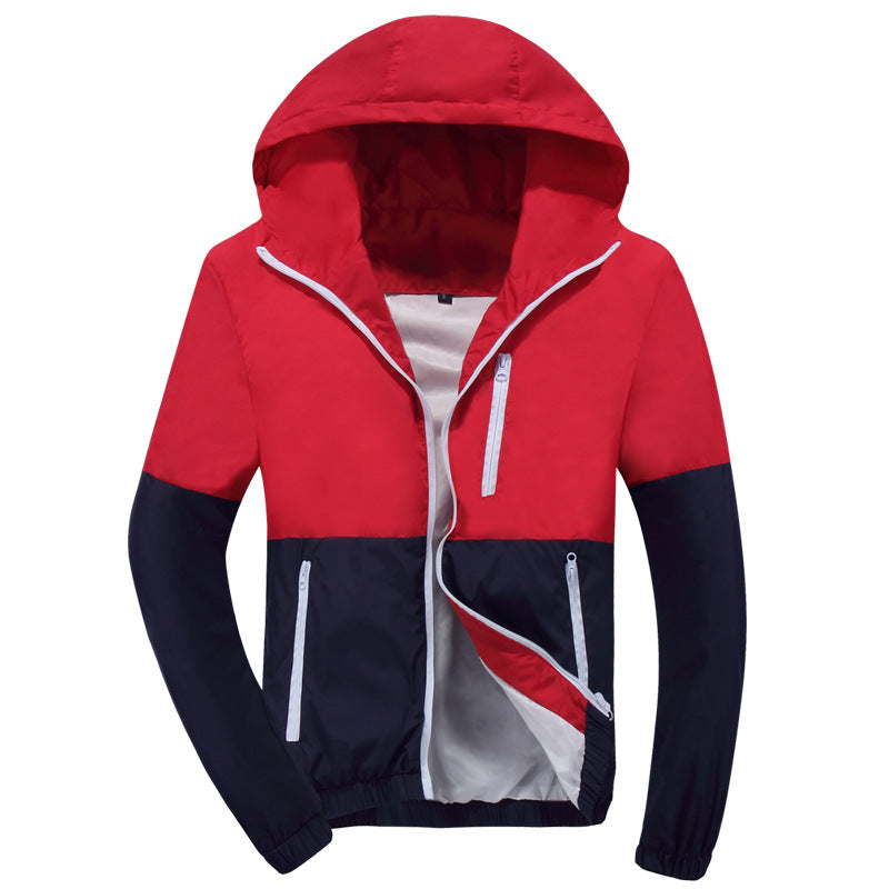 Herren Outdoorjacke Funktionales Material Winddicht