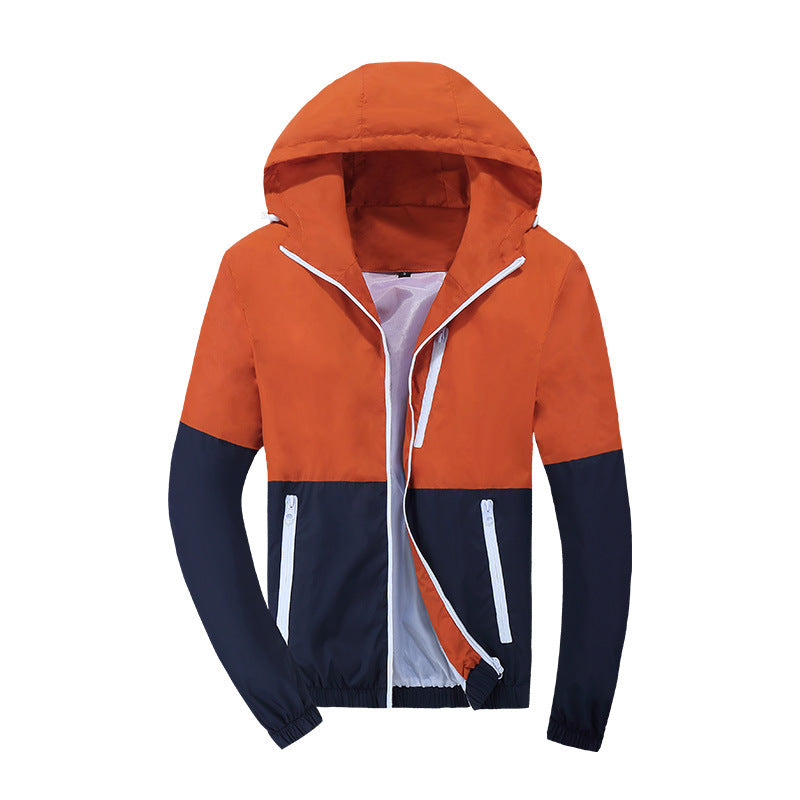 Herren Outdoorjacke Funktionales Material Winddicht