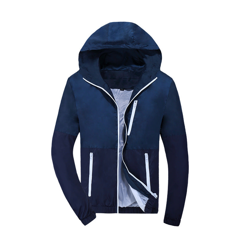 Herren Outdoorjacke Funktionales Material Winddicht