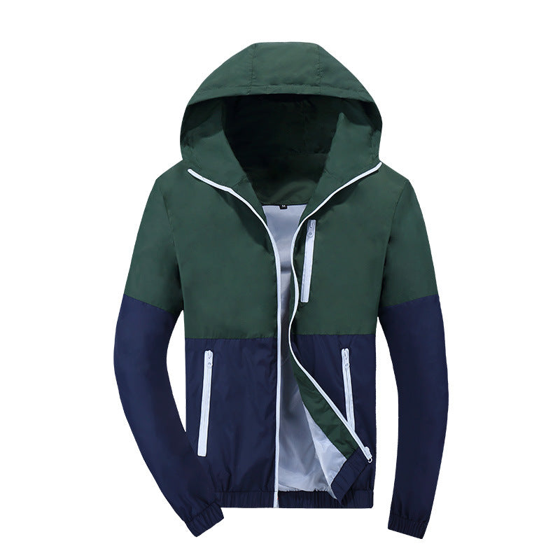 Herren Outdoorjacke Funktionales Material Winddicht