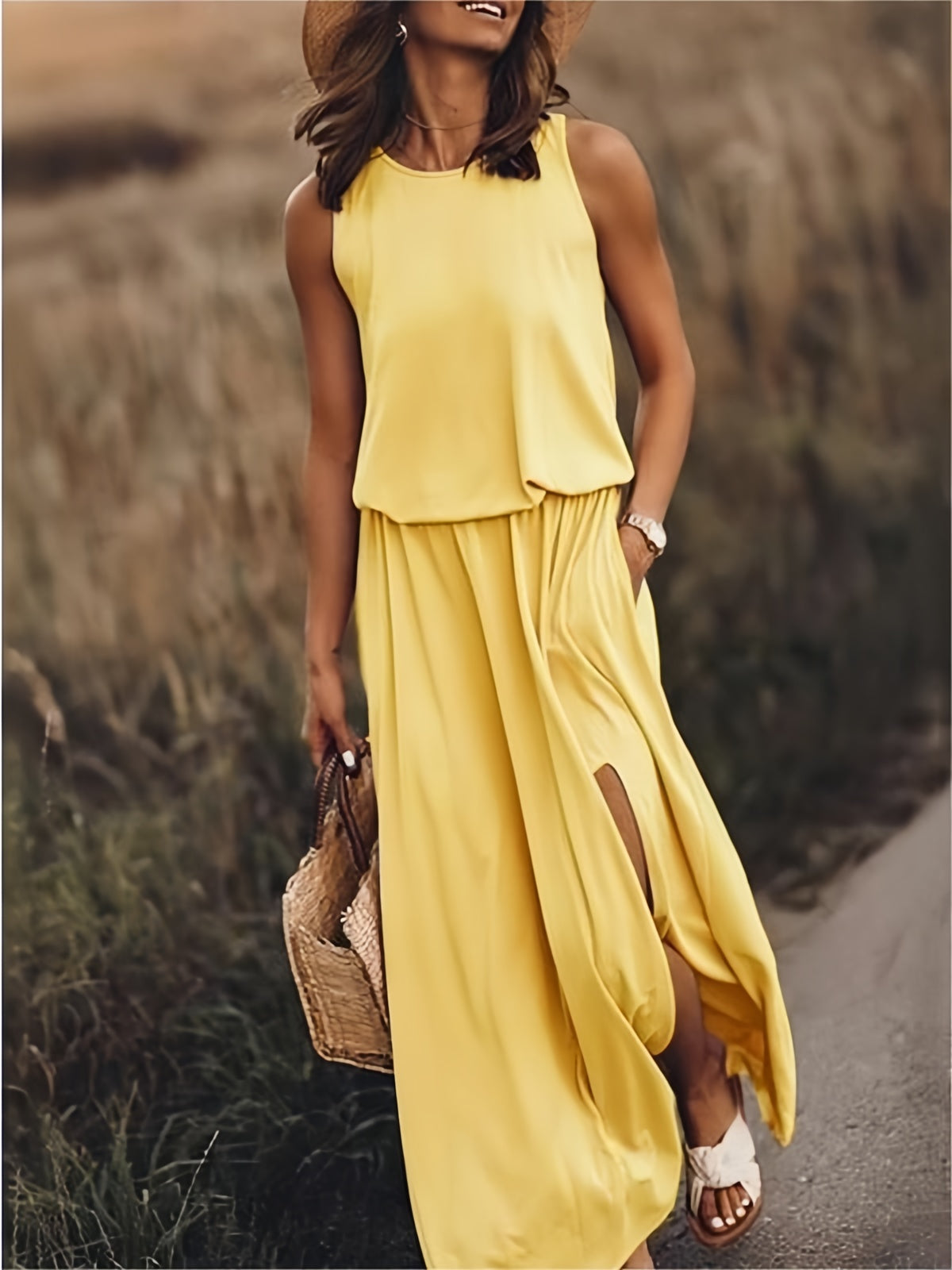 Boho Maxikleid Damen Schlicht Modern Aus Modal - BerlinGlamour