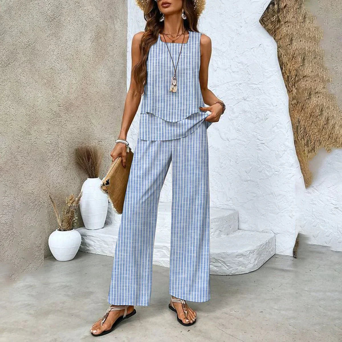 Kleid Set 2-teilig Sommer Trendy Frauen
