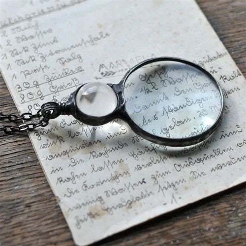 Loupenhalskette Vergrößerungskette Schmuck Geschenk