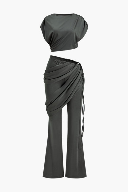 Elegantes Zweiteiler-Set mit Drapierung Damen