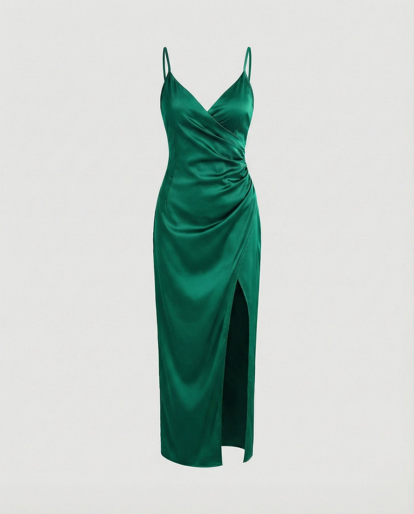 Damen Maxikleid Lang Elegant Mit Tiefem Ausschnitt