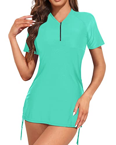 Sonnenschutz Badeanzug Damen Kurzarm Rashguard Sport
