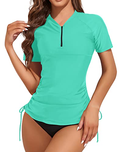 Sonnenschutz Badeanzug Damen Kurzarm Rashguard Sport