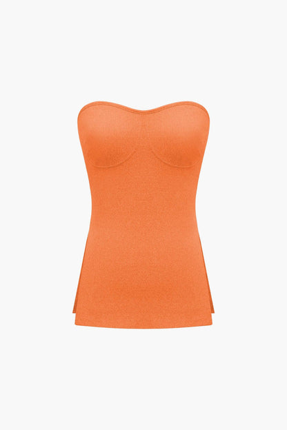 Elegantes Zweiteiler Set mit Bustier Top und Shorts Damen