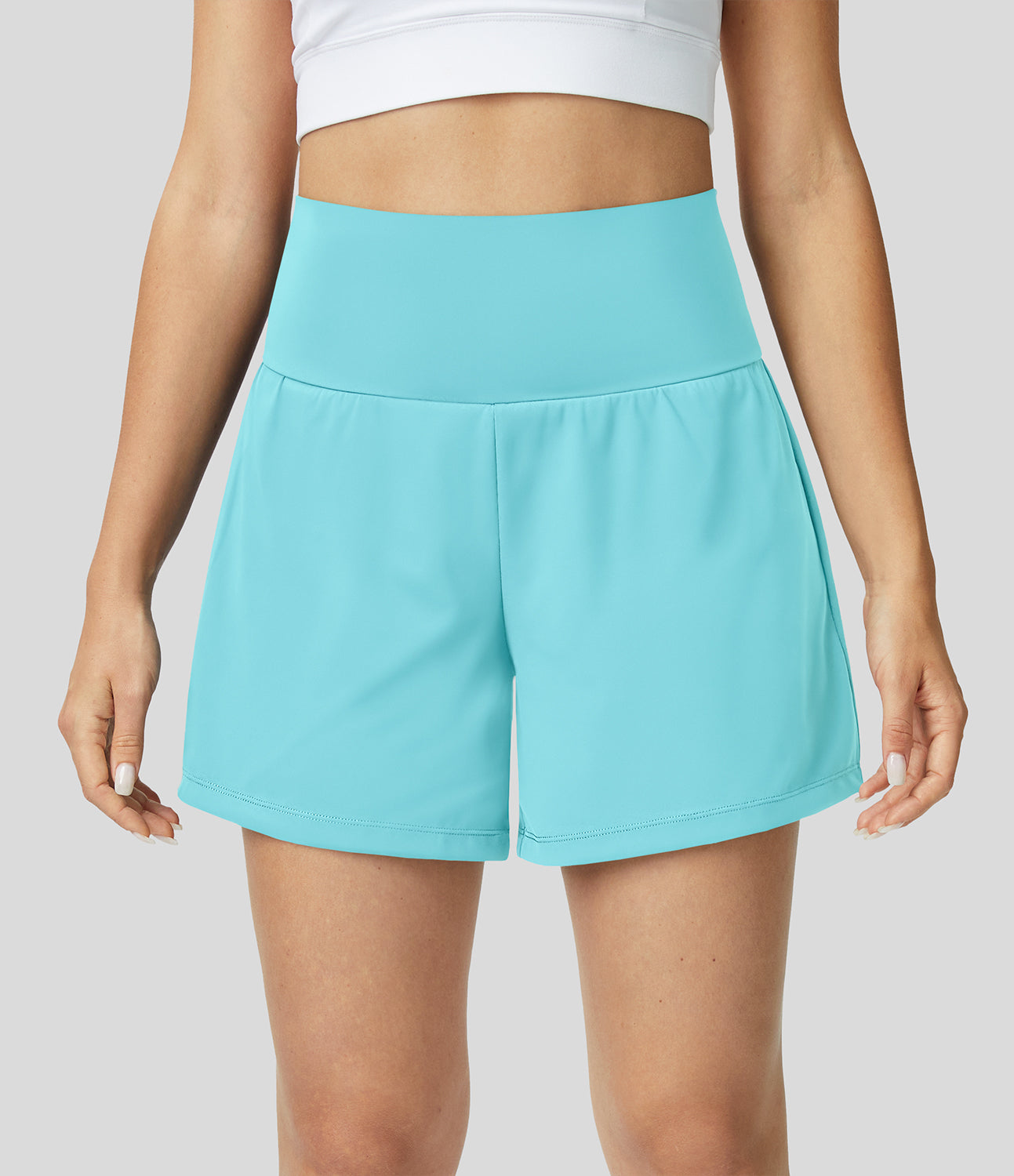 Yoga-Shorts 2-in-1 Multifunktionshose mit Taschen