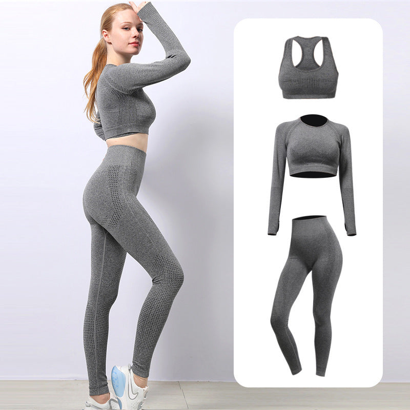 Yogahosen-Set Damen Schnelltrocknend Eng Anliegend