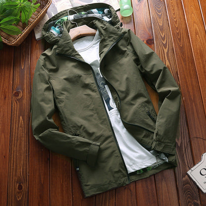 Herren Outdoorjacke wasserabweisend mit Kapuze