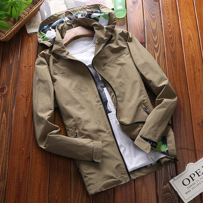 Herren Outdoorjacke wasserabweisend mit Kapuze