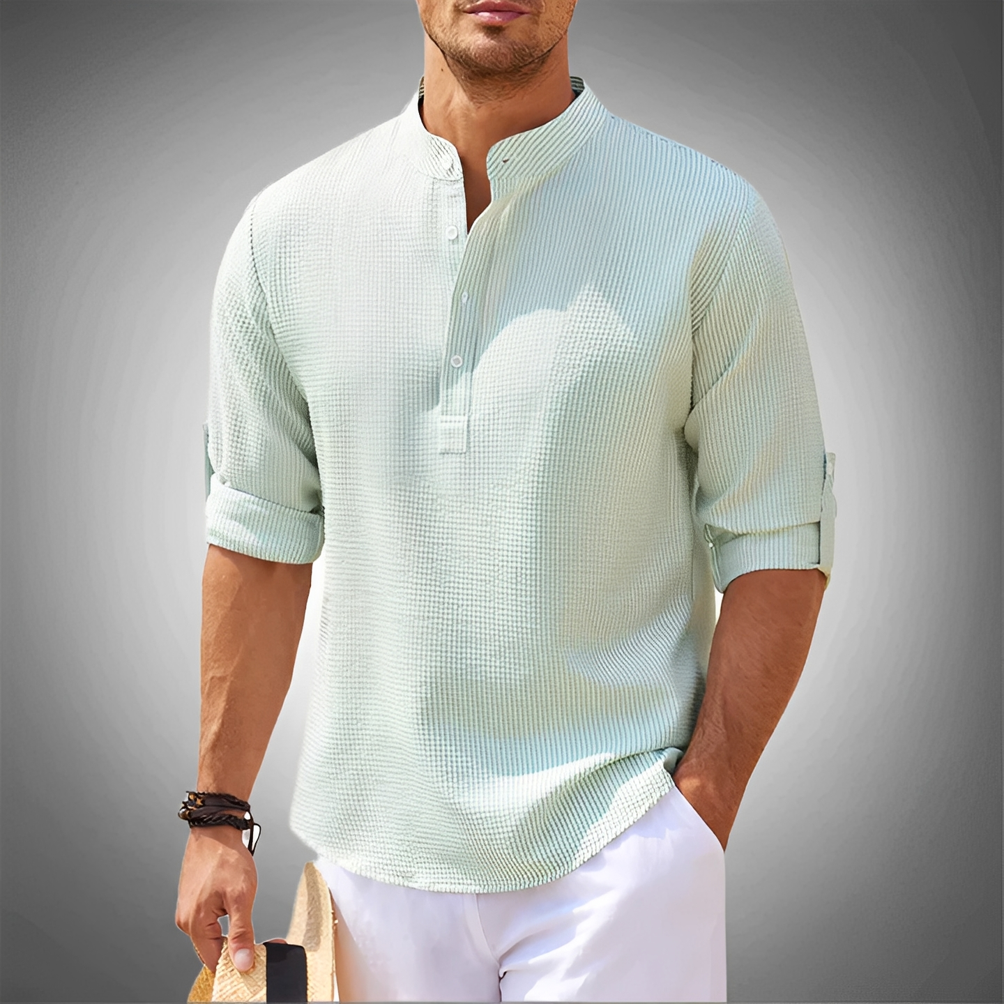 Herren Sommerhemd Modern Slim Fit Leicht