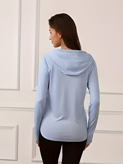 Damen Sonnenschutz Hoodie UV-Schutz Kapuze
