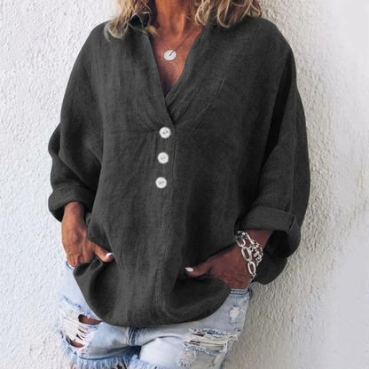 Leinenbluse Sommer Damen Elegant - BerlinGlamour