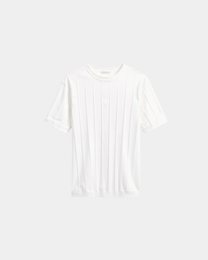 Herren Strickshirt Leicht Sommer Oberteil Rippstruktur
