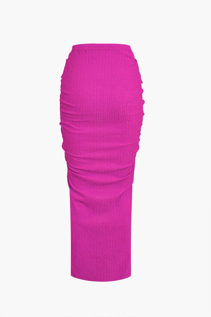 Zweiteiliges Set Raffung Frauen Bekleidung