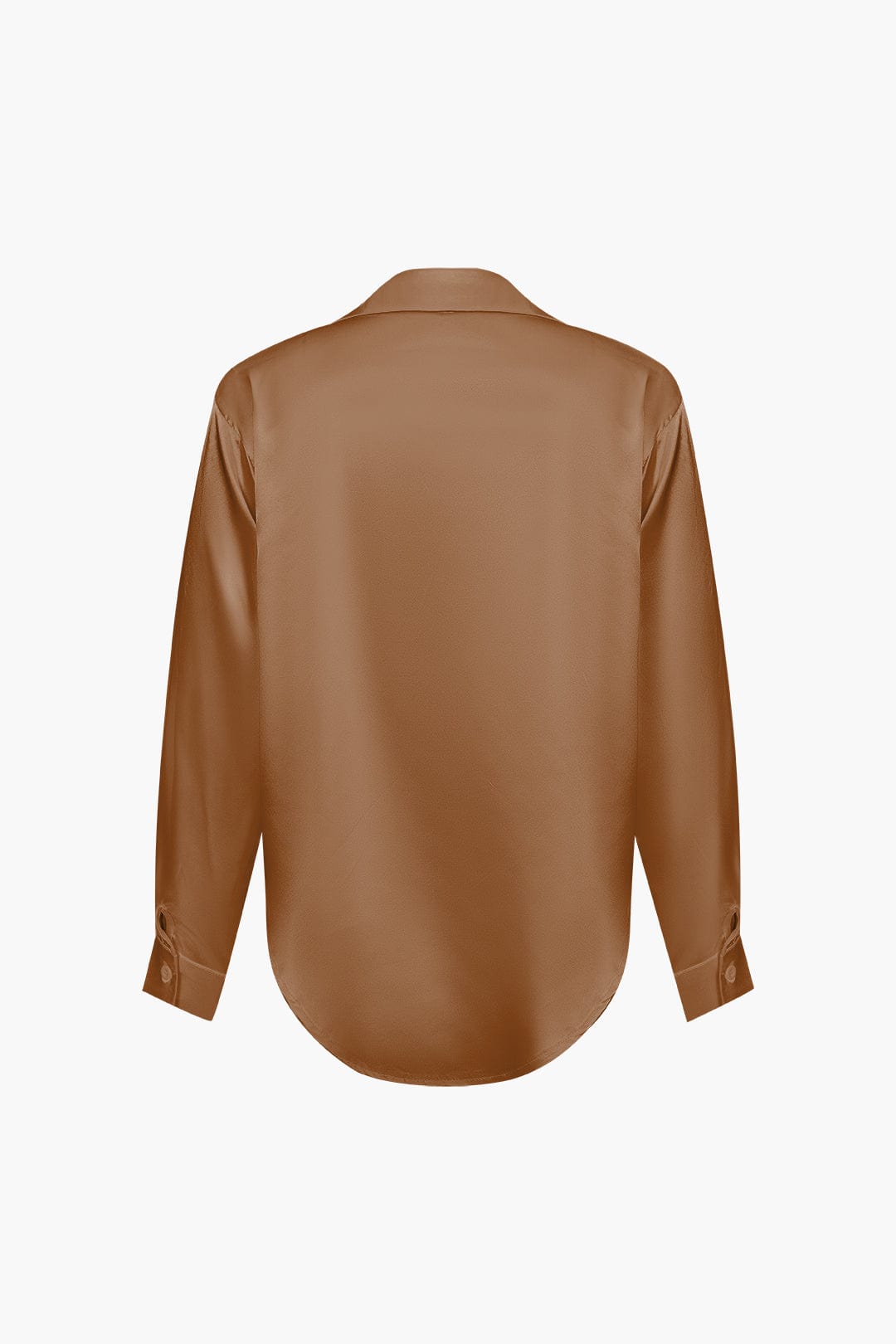 Elegante Bluse Langarm Seiden-Satin Damenbluse