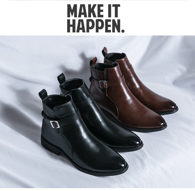 Elegante Leder Herrenstiefel Braun Klassisch - BerlinGlamour