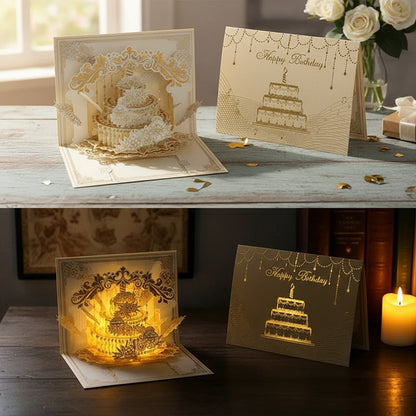 Geburtstagsgeschenkkarte mit LED Licht Effekt