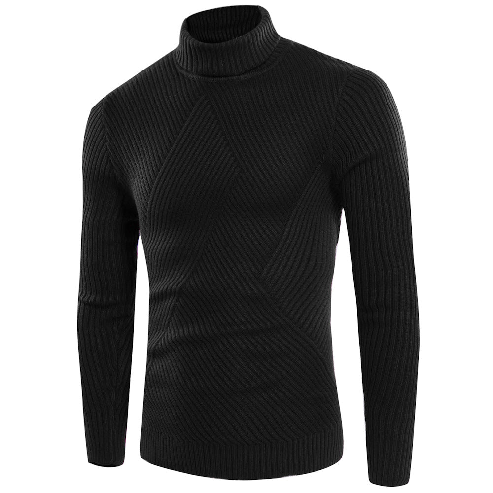 Herren Rollkragenpullover Strukturiert Modern Stilvoll