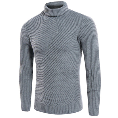 Herren Rollkragenpullover Strukturiert Modern Stilvoll