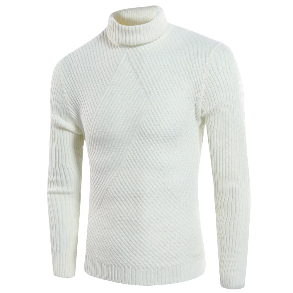 Herren Rollkragenpullover Strukturiert Modern Stilvoll