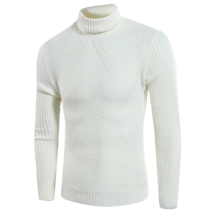 Herren Rollkragenpullover Strukturiert Modern Stilvoll