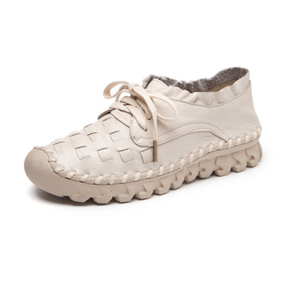 Elegante Damen Schuhe aus Echtem Leder Retro Stil