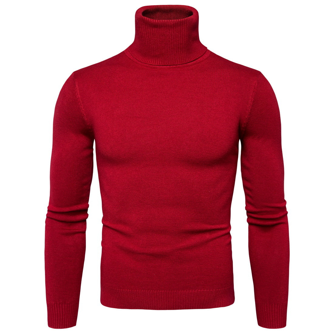 Herren Rollkragenpullover Merinowolle Weich Warm Elegante Optik