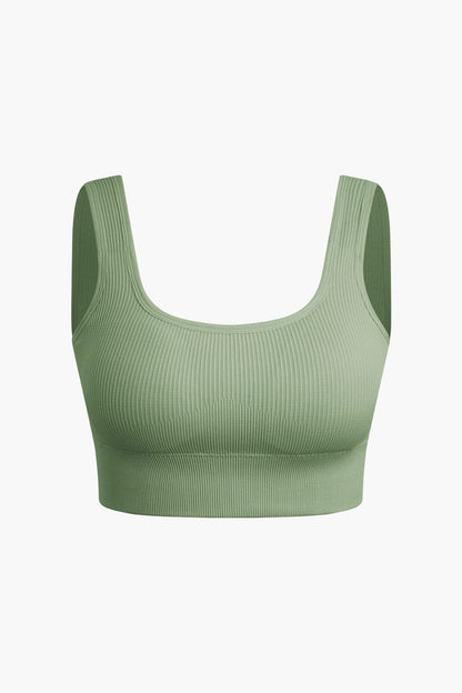 Sport-Set Damen Nahtlos Crop-Top Yoga-Shorts