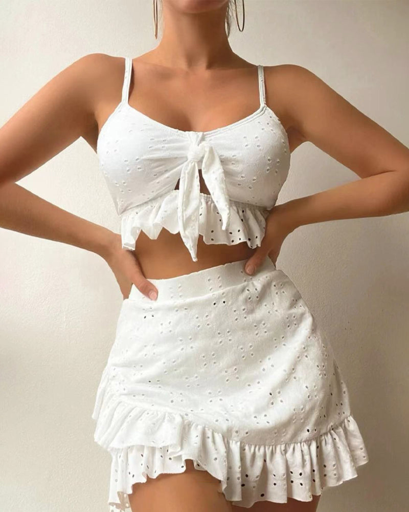 Bikini-Set Damen Dreiteilig mit Kleid Sommer - BerlinGlamour