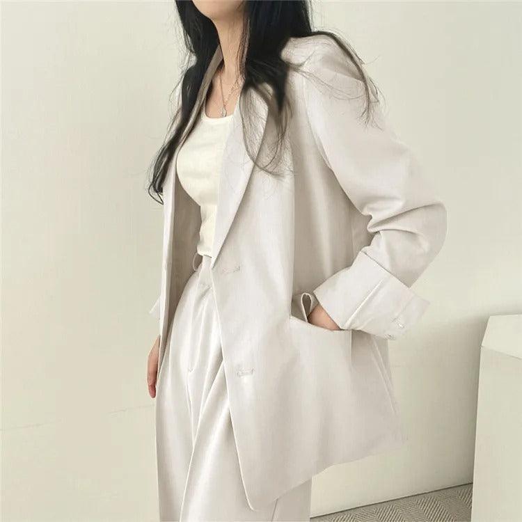 Damen Anzug Set Maßgeschneidert Langblazer Elegant