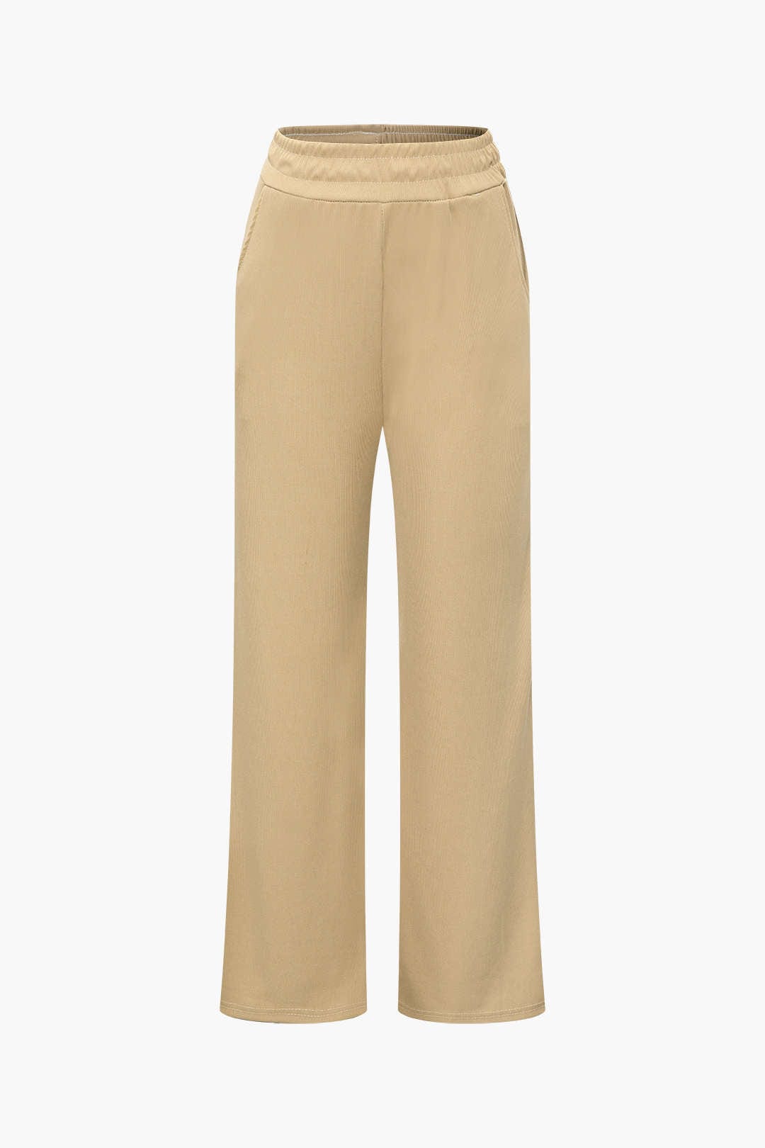 Elegantes Damen Zweiteiler Set Asymmetrisch mit Weiten Hosen
