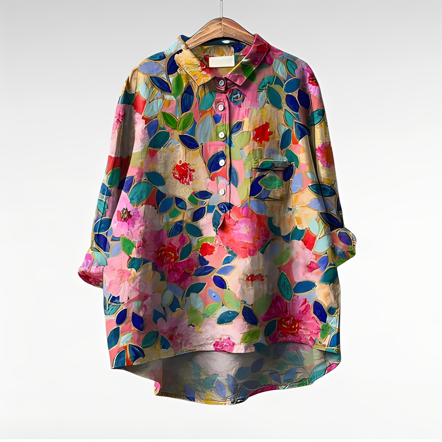 Damenbluse Blumenmuster Elegante Bluse Frauen